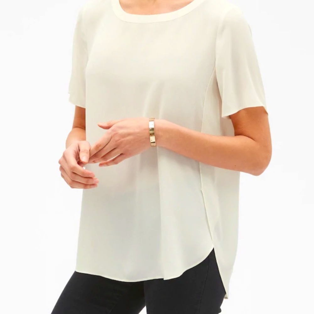 High Low Hem Crew Neck Top